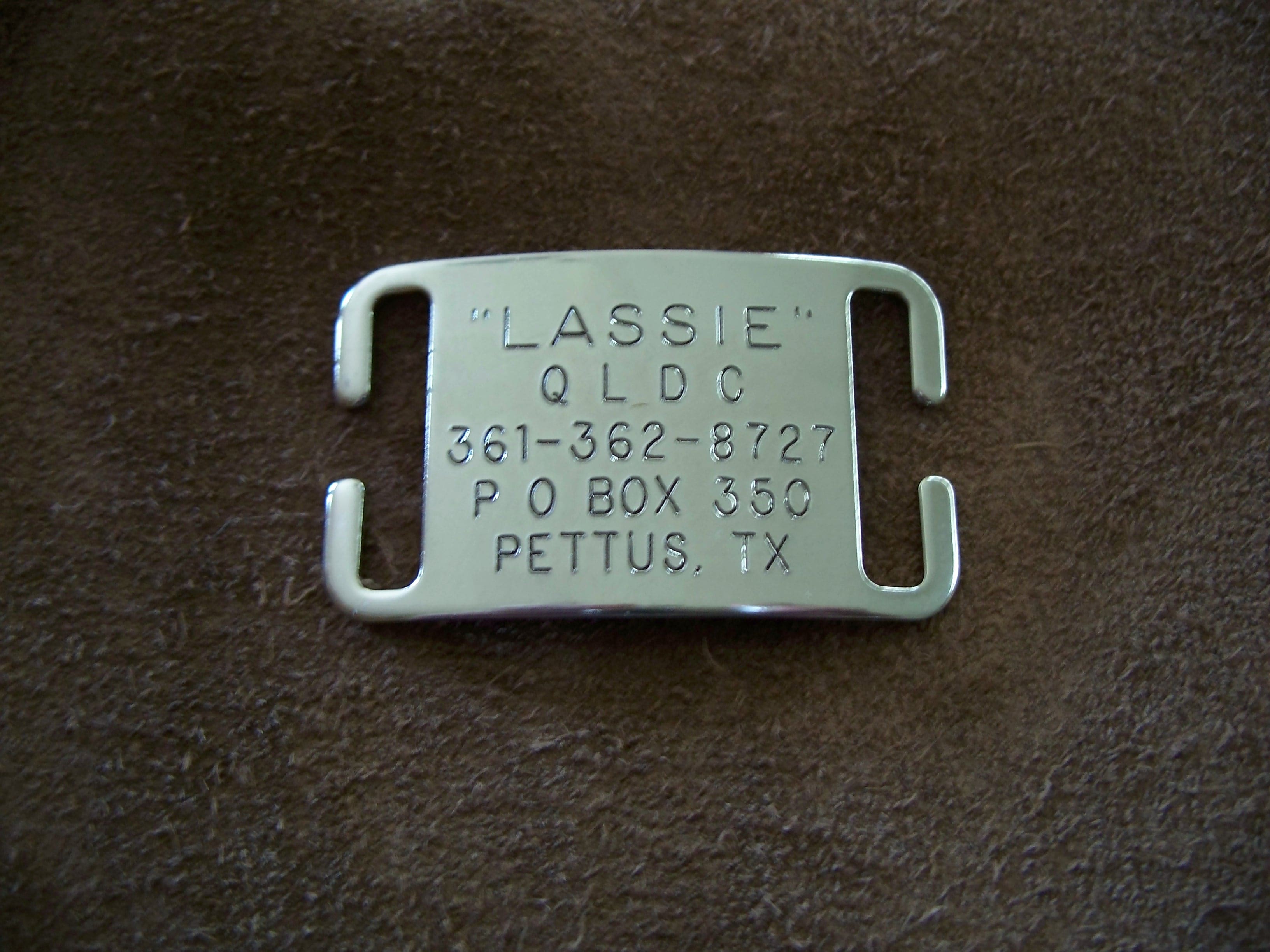 adjustable collar tag